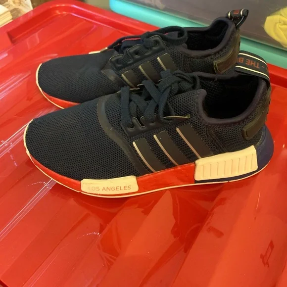 adidas | Shoes | Adidas Nmd R Los Angeles Navy Red Youth 45y | Poshmark